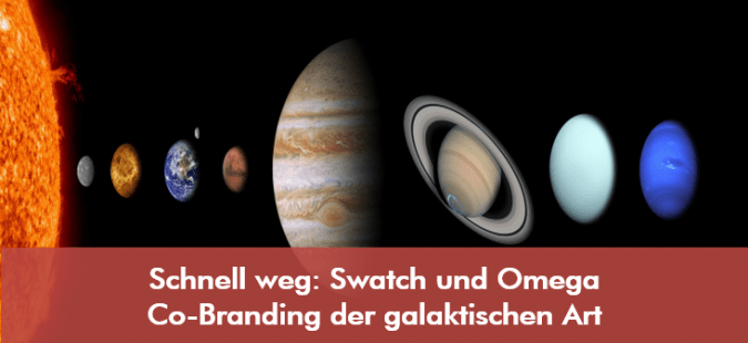 Schnell weg: Swatch und Omega – Co-Branding der galaktischen Art
